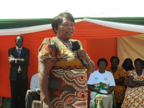 Representative of Women group giving a speech
