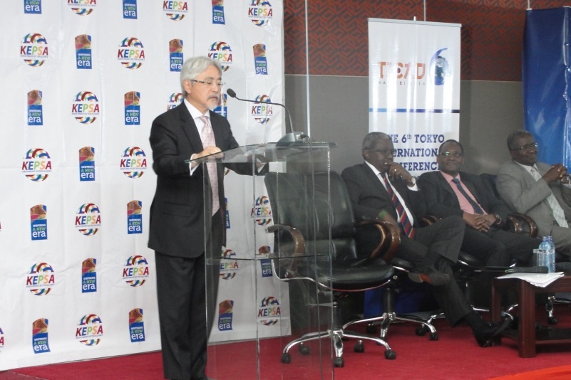 Amb. Uesawa giving his key note address