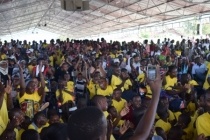 The excitement of the pupils and students of Sahajanand Special School when the music was performed