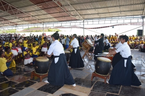 Performance of the Japanese drum, “Wadaiko”