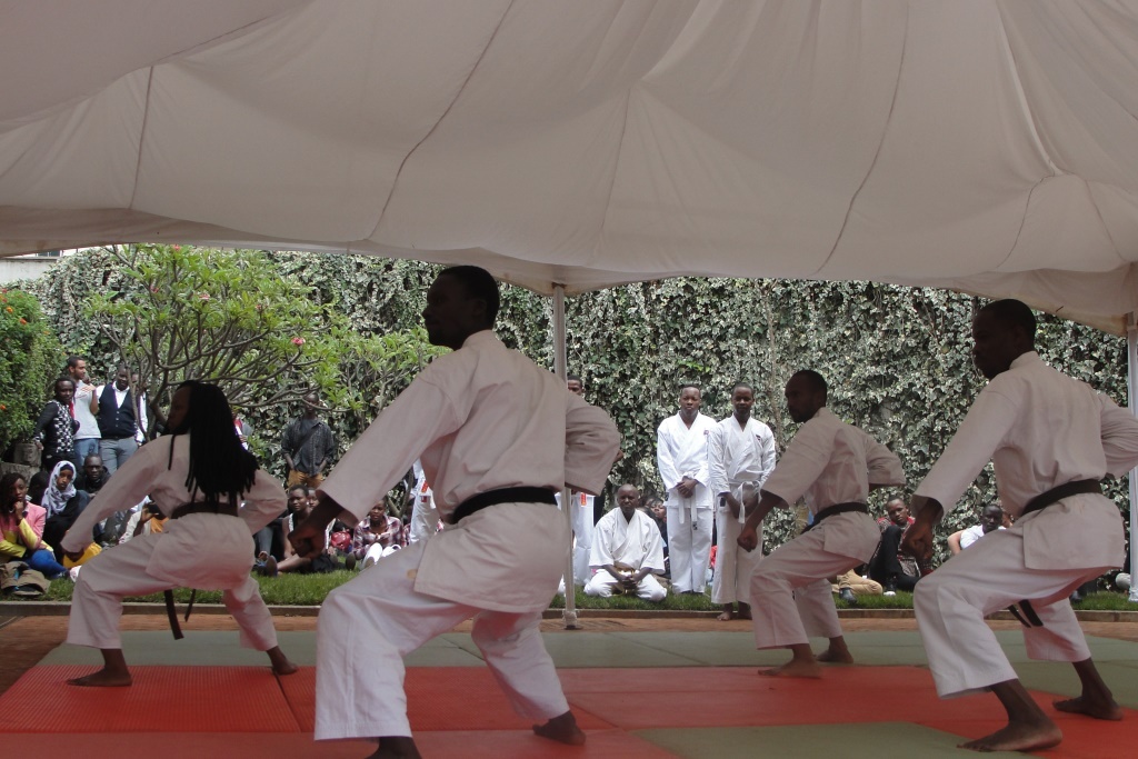 An ongoing Karate session
