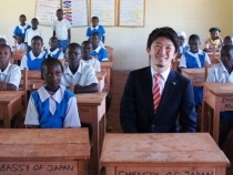 Mr. Sakai joined the Standard 8 students in their new classroom