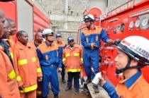 Japanese experts training the fire fighters in Nairobi