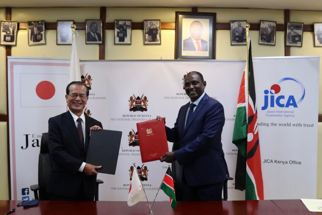 H.E. Ambassador HORIE Ryoichi and Hon. Ukur Yatani, Cabinet Secretary for the National Treasury and Planning 