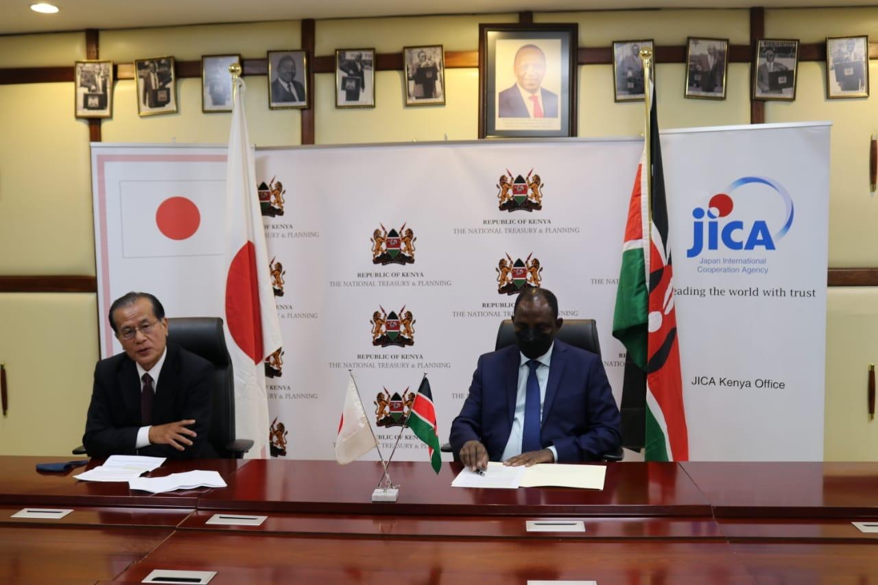 H.E. Ambassador HORIE Ryoichi and Hon. Ukur Yatani, Cabinet Secretary for the National Treasury and Planning 