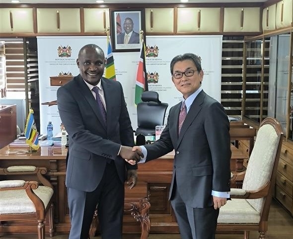 Ambassador Matsuura pays courtesy call on Hon. CPA John Mbadi Ng’ongo, Cabinet Secretary, the National Treasury and Economic Planning (24th March 2025)