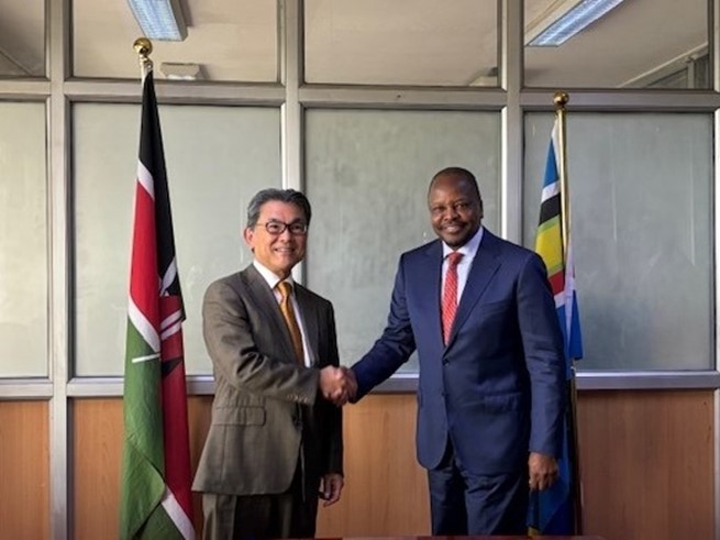 Ambassador MATSUURA pays a courtesy call on Hon.Mutahi Kagwe, EGH, Cabinet Secretary for Agriculture and Livestock Development (17th June 2025)